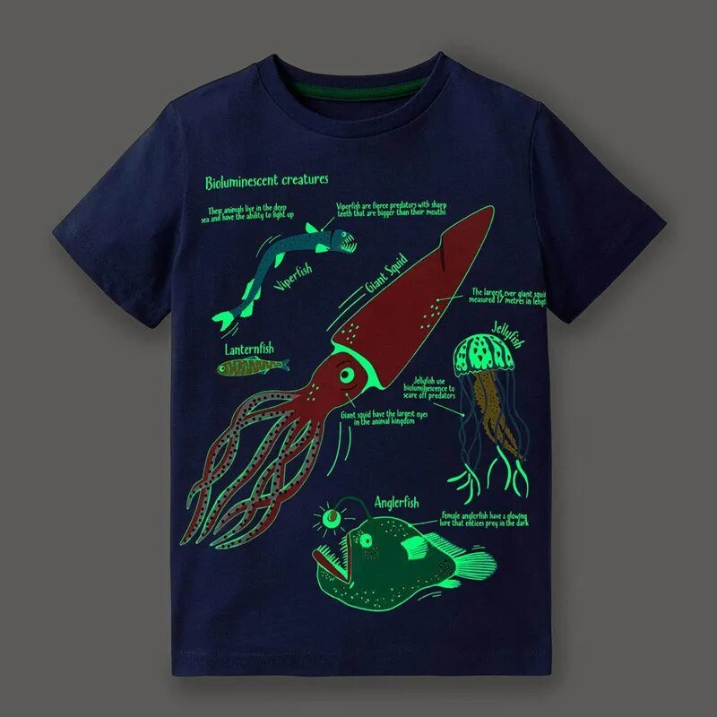 Glow - in - the - Dark Dino Tee for Boys - JAC