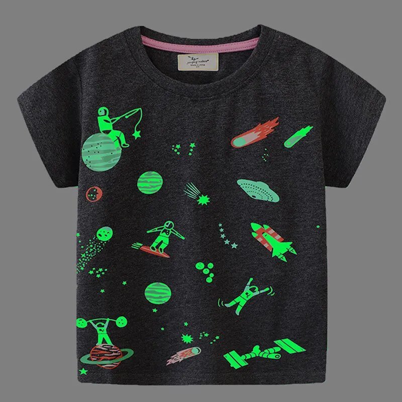 Glow - in - the - Dark Dino Tee for Boys - JAC