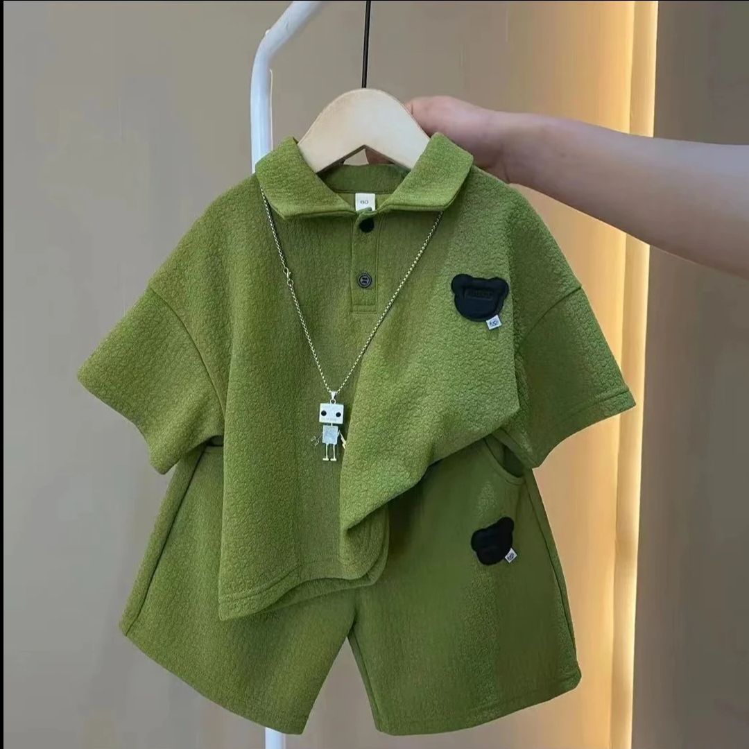 Green Polo Shirt and Shorts Set for Boys - Sizes 2 - 11Y - JAC