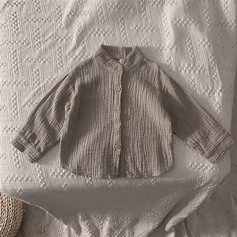 High Neck Linen Cotton Blend Shirt for All Genders - JAC