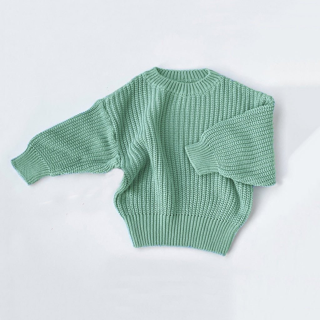 Kids Cotton Sweaters - Casual Solid Knit Pullovers for Boys and Girls - JAC