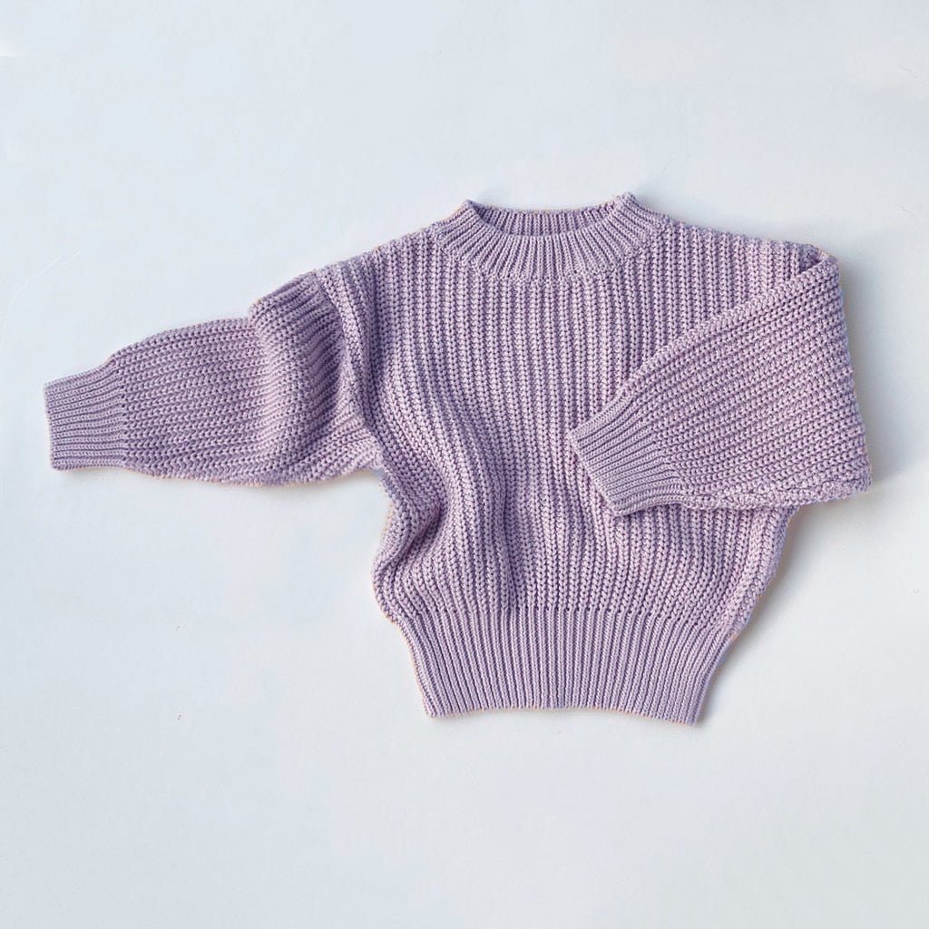 Kids Cotton Sweaters - Casual Solid Knit Pullovers for Boys and Girls - JAC