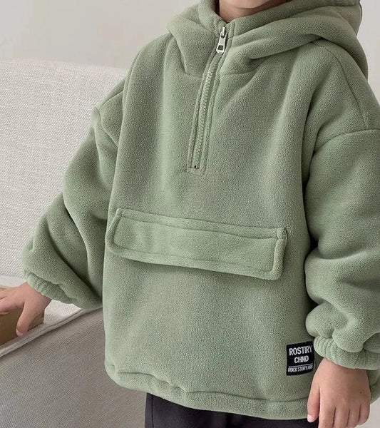 Kids' Cozy Half - Zip Fleece Hoodie - JAC