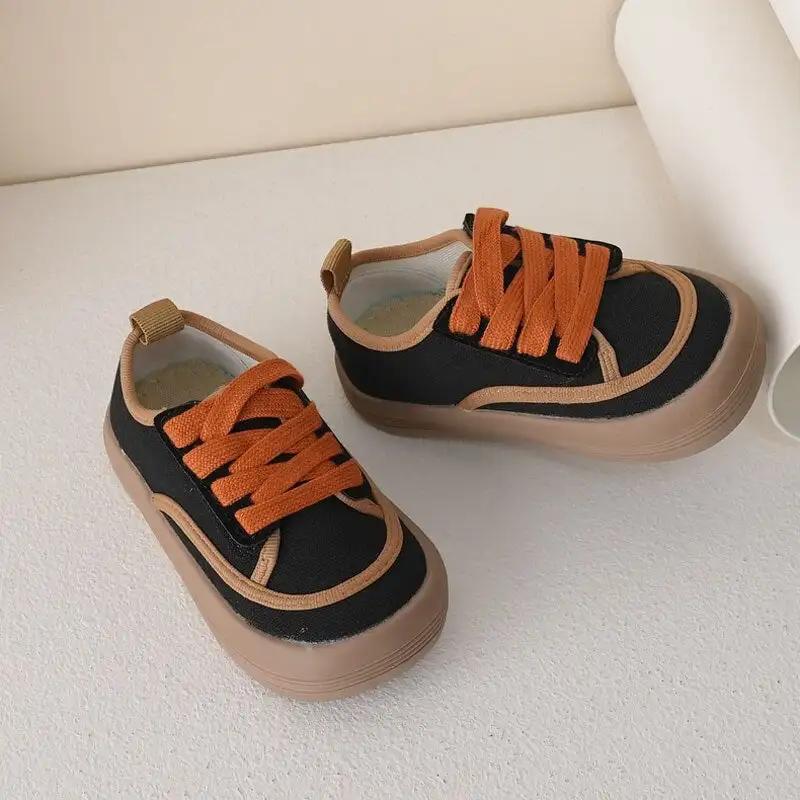 Kids Vintage Style Canvas Sneakers with Chunky Gum Sole - JAC