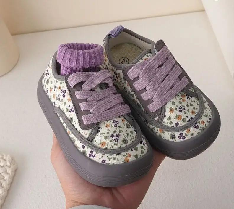 Kids Vintage Style Canvas Sneakers with Chunky Gum Sole - JAC