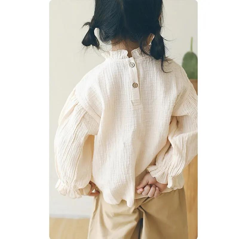 Linen Blouse Adorned with Frills - JAC