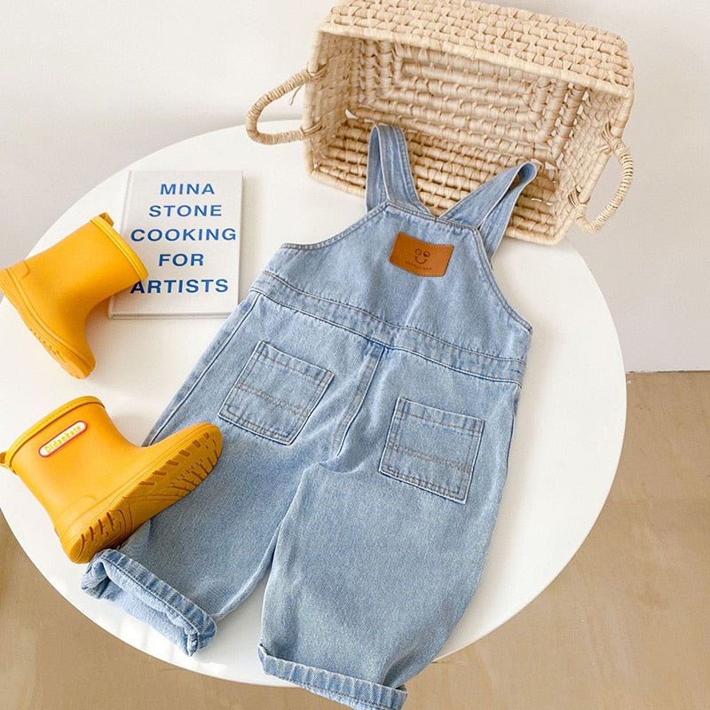 Oversized Unisex Denim Dungarees with Wide Legs - JAC