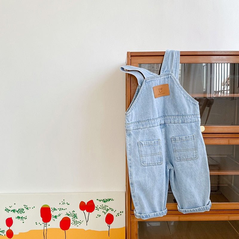 Oversized Unisex Denim Dungarees with Wide Legs - JAC