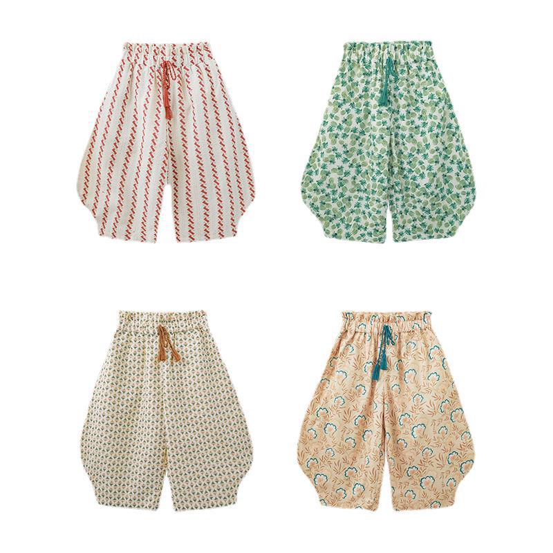 Patterned Baggy Harem Pants for Little Girls - JAC