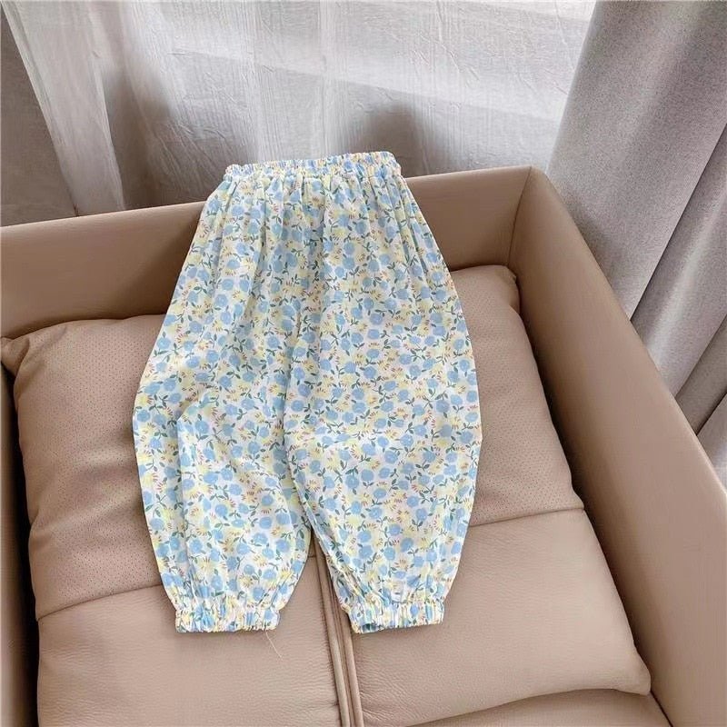 Patterned Cotton Loose Trousers for Girls - JAC