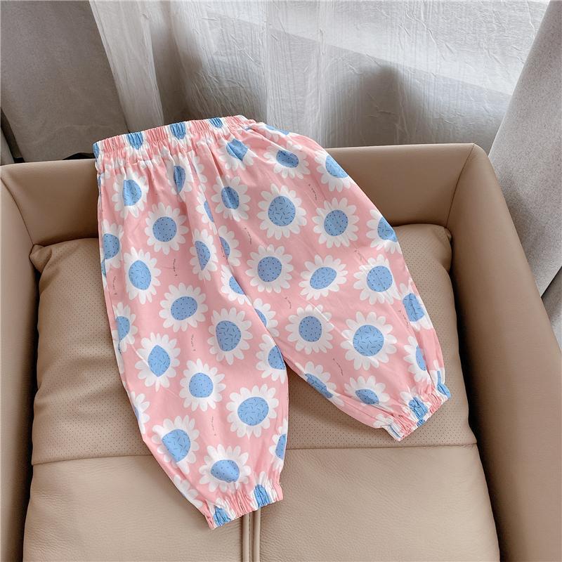 Patterned Cotton Loose Trousers for Girls - JAC