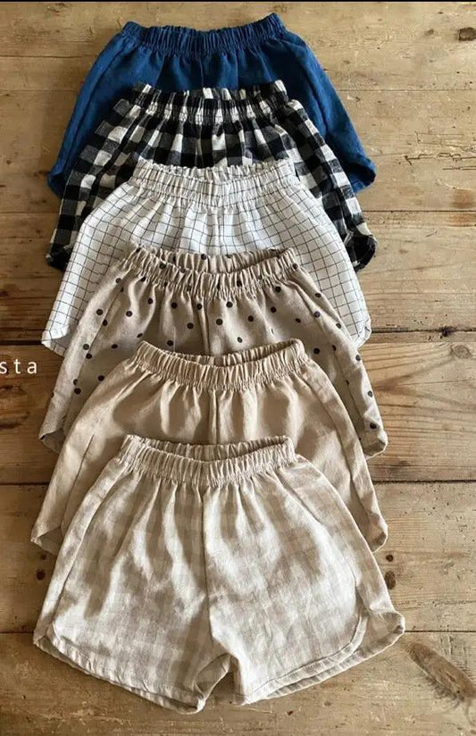 Patterned Linen Baggy Shorts for Boys - JAC