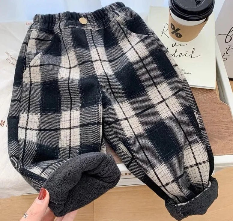 Plaid Straight Leg Trousers for Boys - JAC