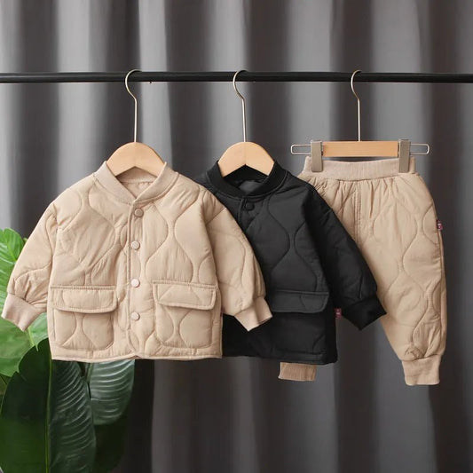 Quilted Bomber Jacket and Trousers Matching Set for Boys - JAC