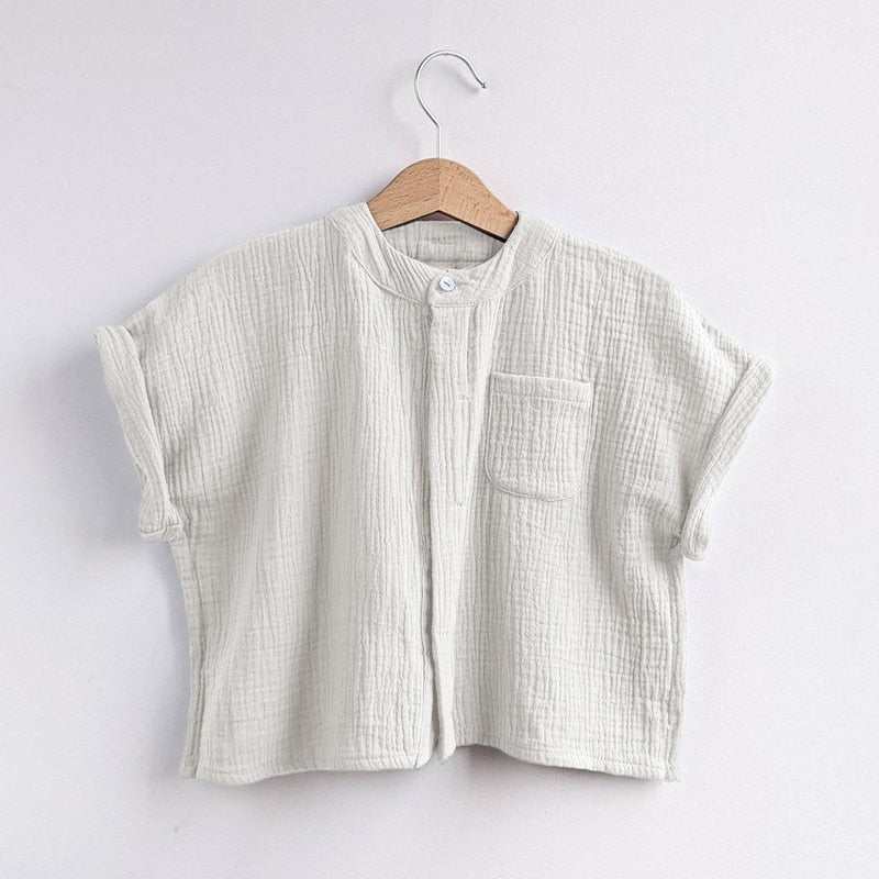 Relaxed Fit Linen Button - Up Shirt for Kids - JAC