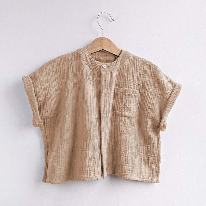 Relaxed Fit Linen Button - Up Shirt for Kids - JAC