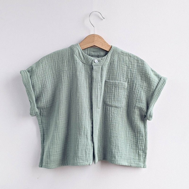 Relaxed Fit Linen Button - Up Shirt for Kids - JAC