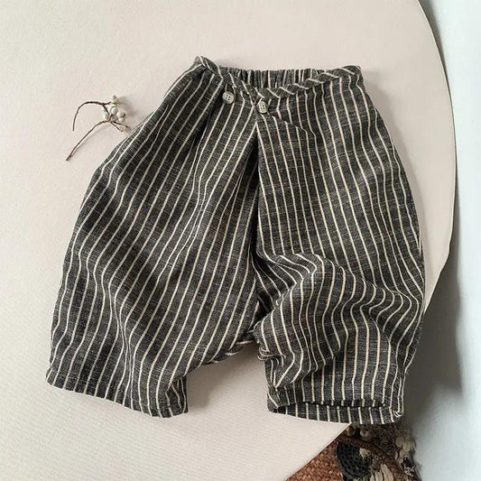 Striped Linen Baggy Trousers for Kids - JAC