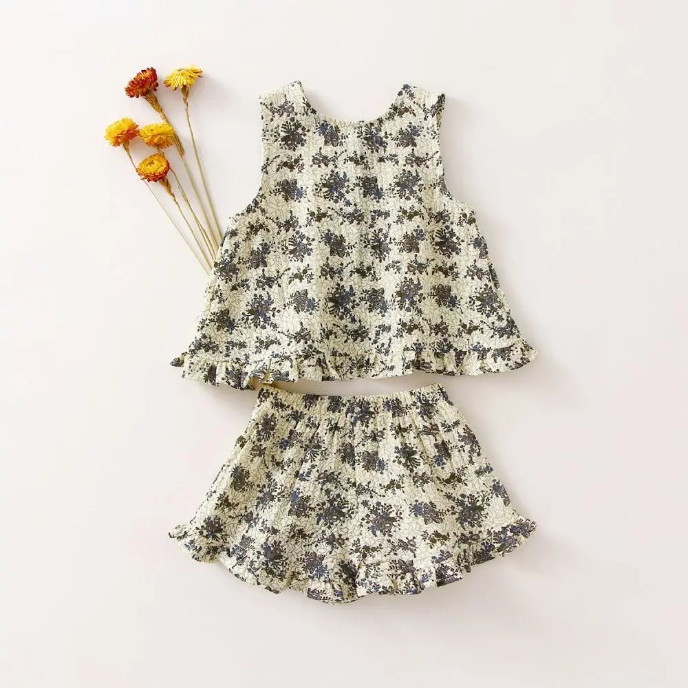 Summer Toddler Girls Clothes Sets For 0 - 4 Years Organic Cotton 2Pcs Baby Girl Clothing - JAC