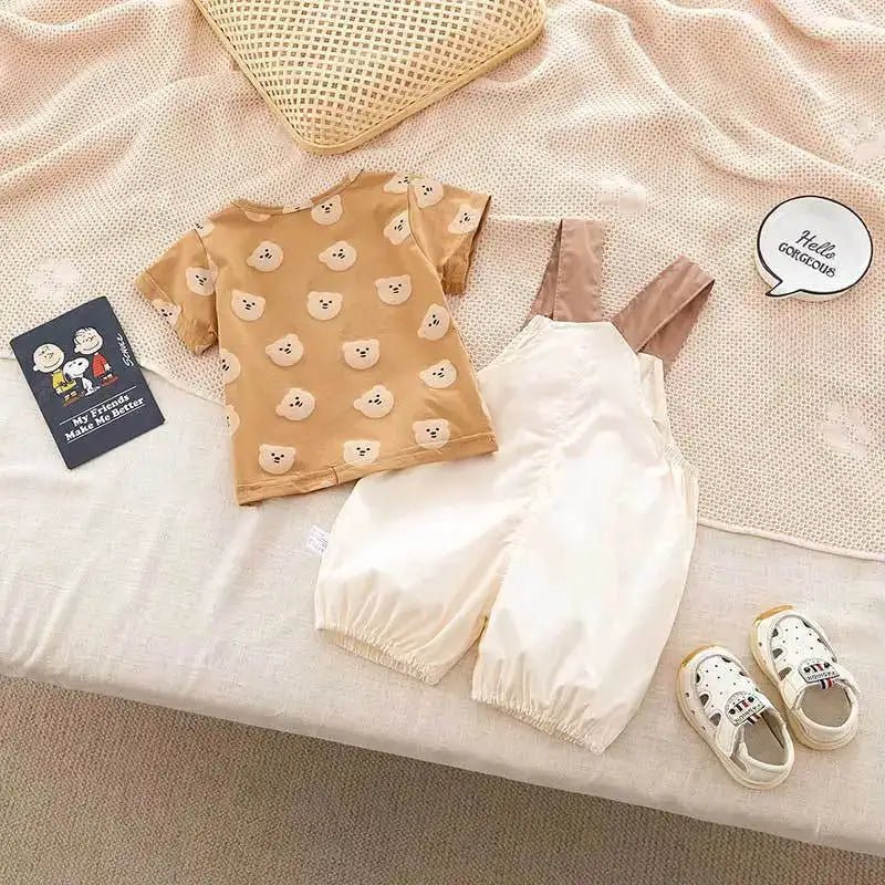 Teddy Bear Tshirt & Baby Boy Romper Duo - JAC