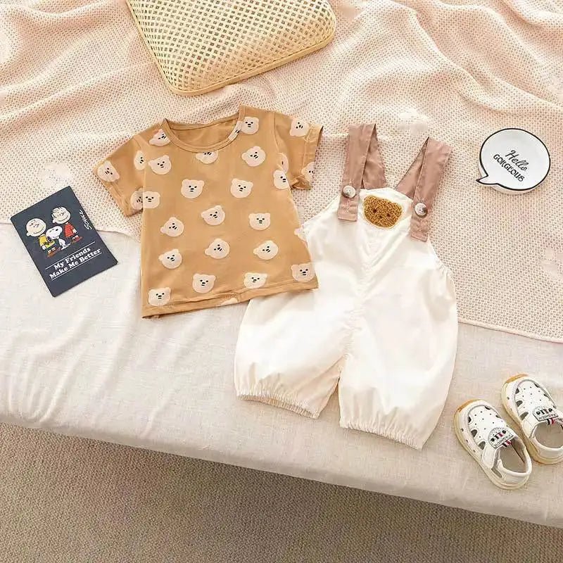 Teddy Bear Tshirt & Baby Boy Romper Duo - JAC