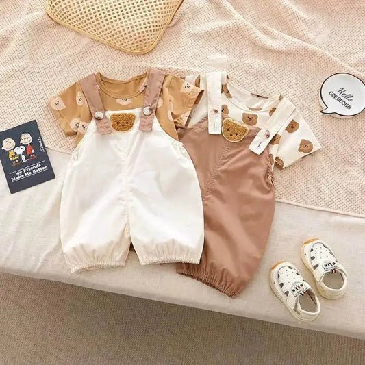 Teddy Bear Tshirt & Baby Boy Romper Duo - JAC