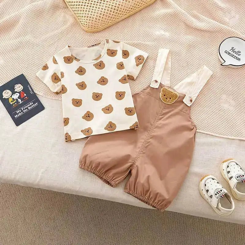 Teddy Bear Tshirt & Baby Boy Romper Duo - JAC