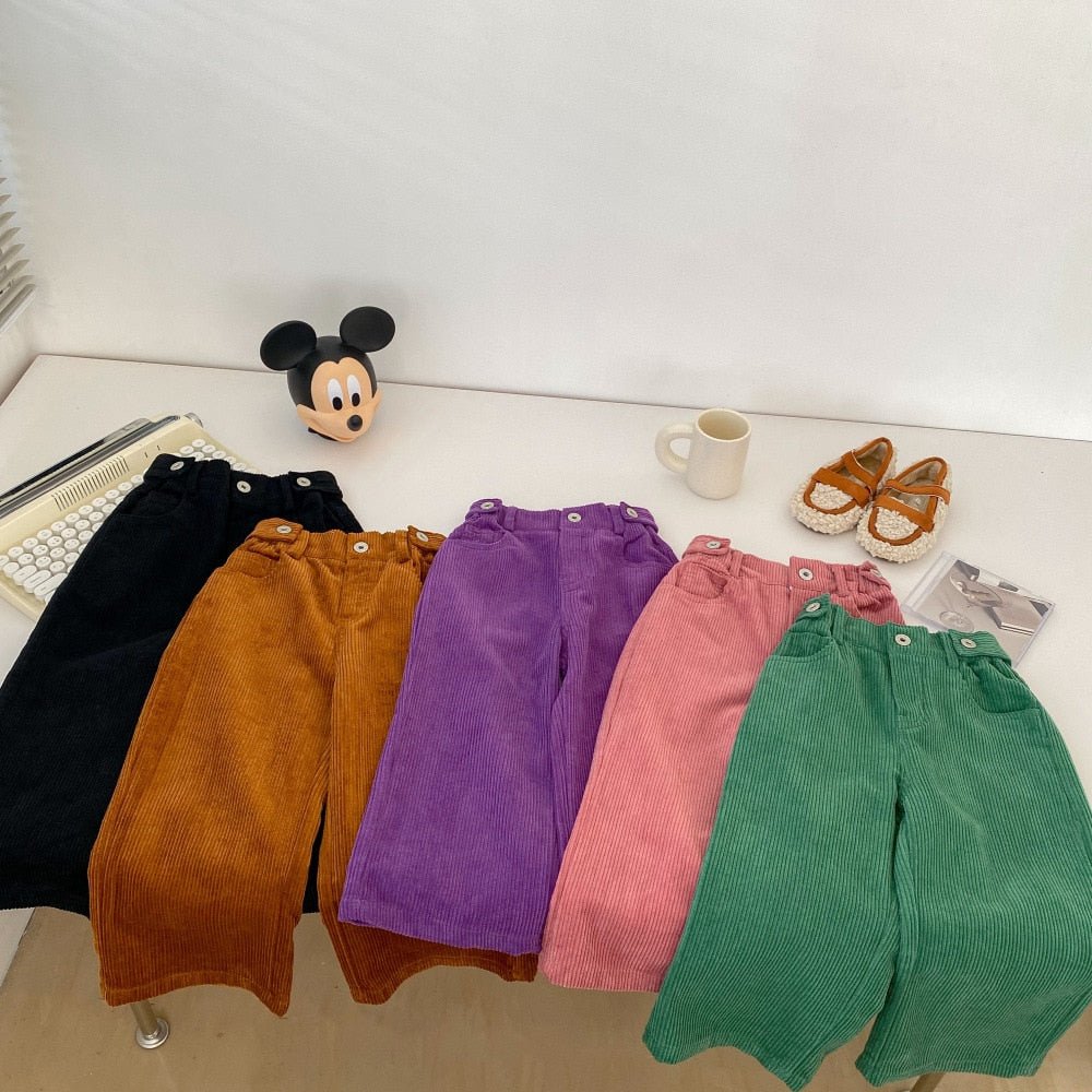 Wide Leg Corduroy Pants for Kids - JAC