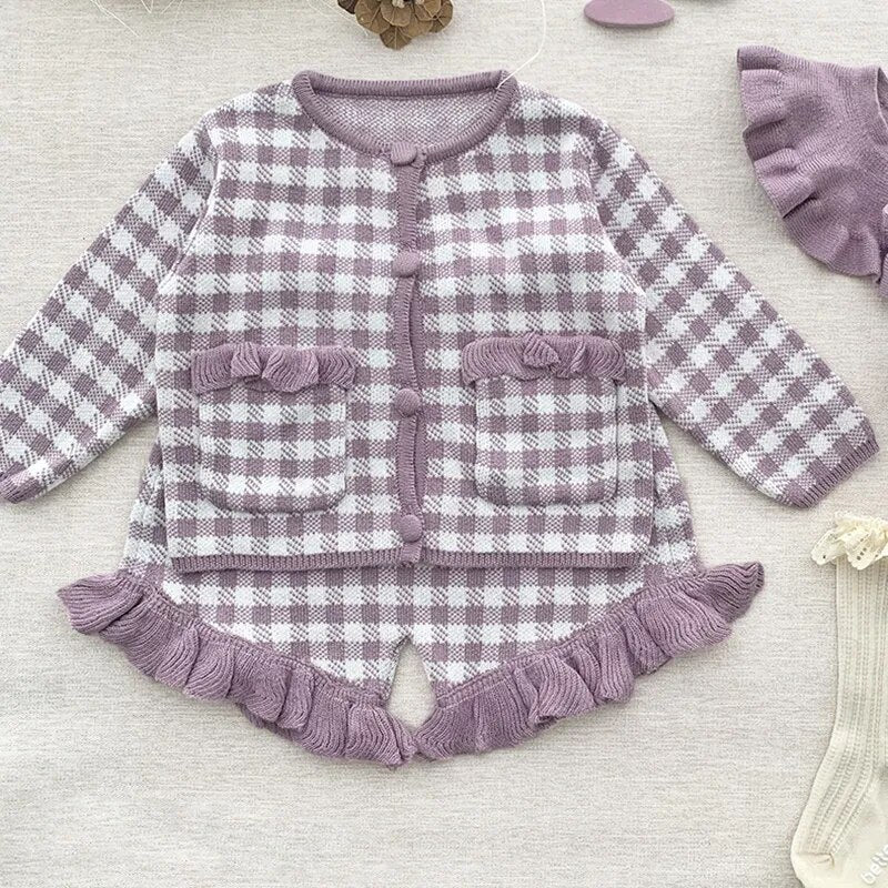 Winter Knit Baby Girls Sweater Set with Flare Pants - JAC