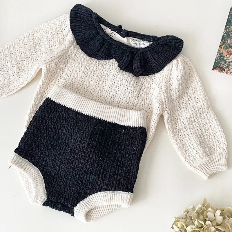 Winter Knit Baby Girls Sweater Set with Flare Pants - JAC